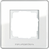 Gira ESP Glass "C" Белое стекло Рамка 1-ая